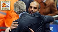 Pep Guardiola dan Manuel Pellegrini. (Skysports). 