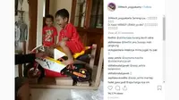 Reaksi kocak unboxing sepeda motor mini (@104tech_yogyakarta/Instagram)
