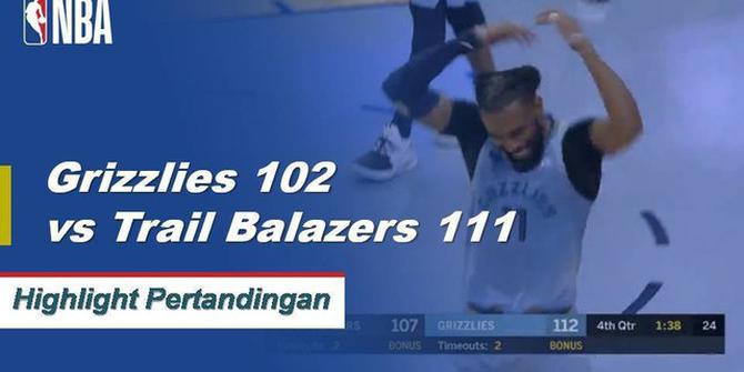 Cuplikan Pertandingan NBA : Grizzlies 120 vs Trail Blazers 111