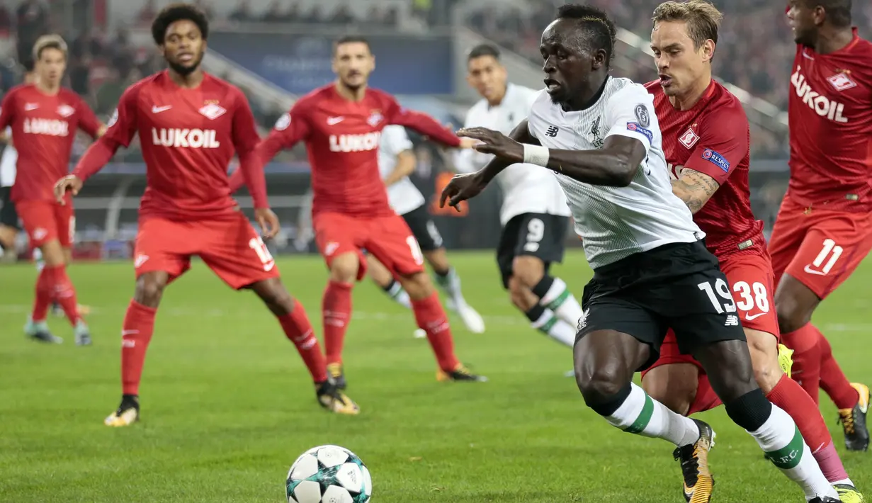 9. Sadio Mane (Senegal) - Liverpool. (AP Photo/Ivan Sekretarev)