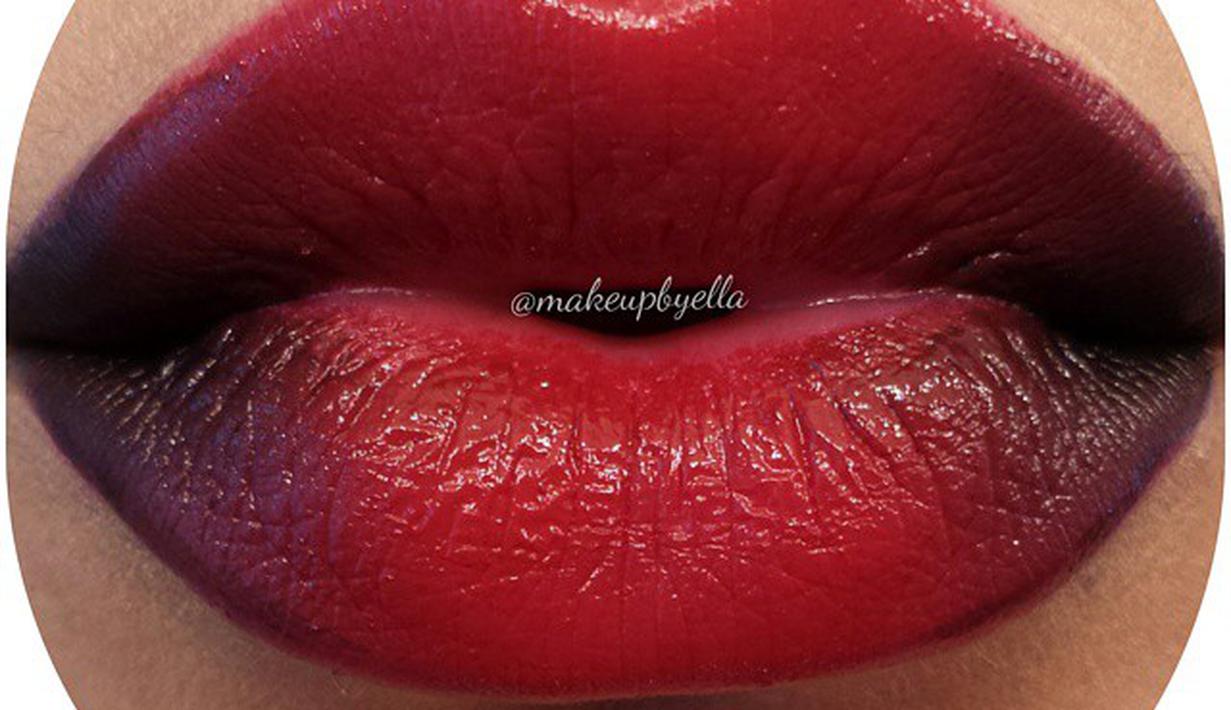 Berbagai Gaya Cantik  Warna  Lipstik Ombre Yang  Unik 