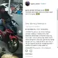 Kocak Nih, Pemotor Ditilang Langsung Pura-Pura Kesurupan (Foto: Instagram)