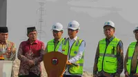 Pemerintah Provinsi (Pemprov) DKI Jakarta melakukan groundbreaking pembangunan Refuse Derived Fuel (RDF) Plant di Rorotan, Jakarta Utara. (Winda Nelfira).