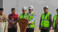 Pemerintah Provinsi (Pemprov) DKI Jakarta melakukan groundbreaking pembangunan Refuse Derived Fuel (RDF) Plant di Rorotan, Jakarta Utara. (Winda Nelfira).