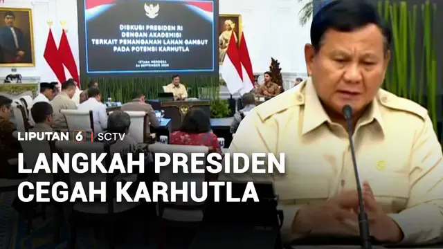 Prabowo Bentuk BPGMN untuk Optimalkan Pengelolaan Lahan Gambut dan Cegah Karhutla