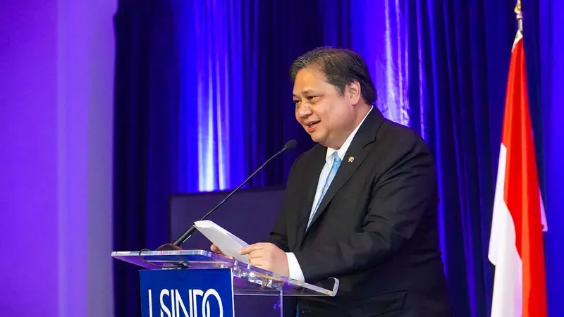 Menteri Koordinator Bidang Perekonomian Airlangga Hartarto menjadi pembicara pada Gala Dinner yang diselenggarakan oleh United States-Indonesia Society (USINDO) di Washington D.C pada Selasa (25/10).