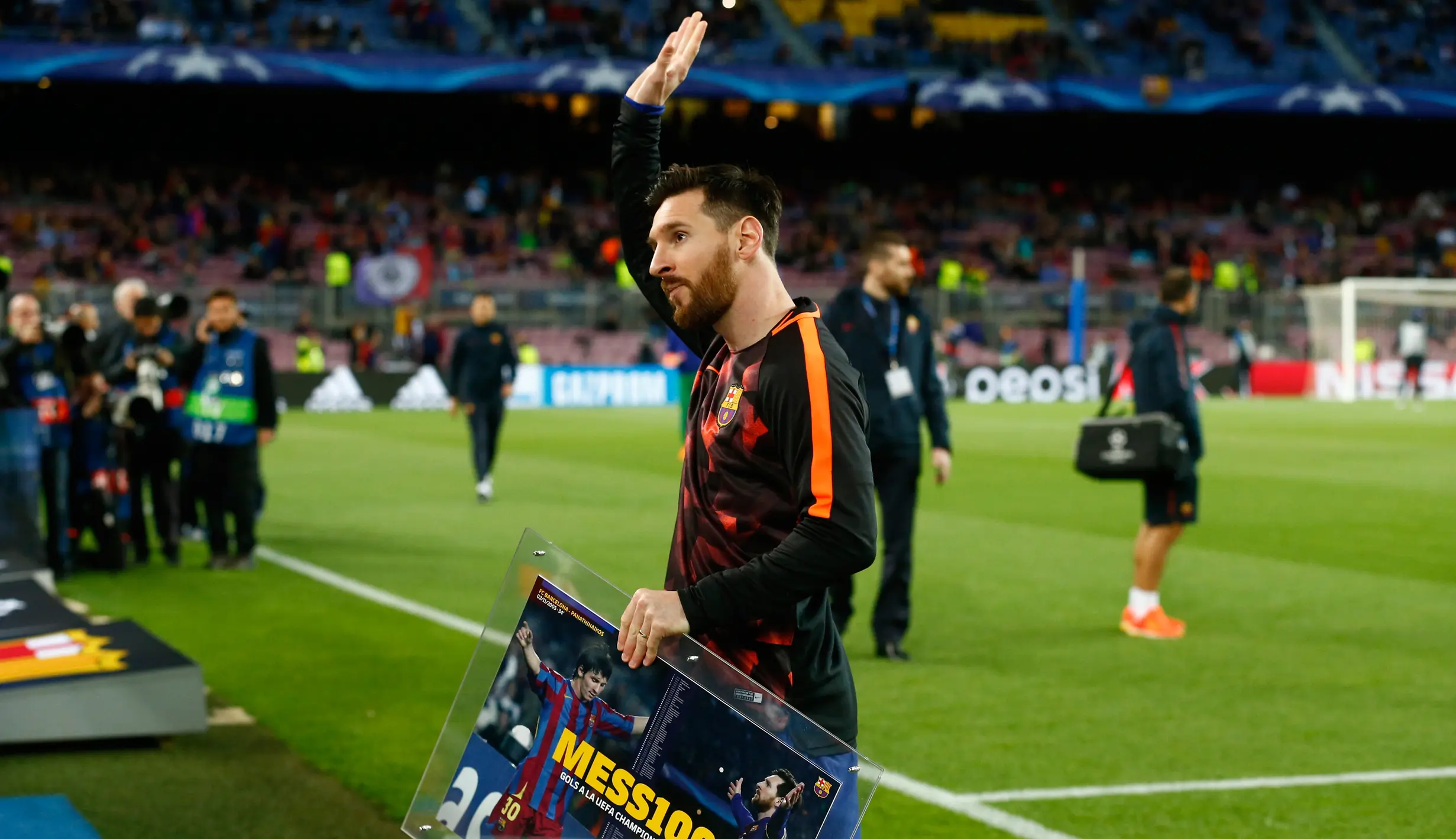 FOTO: Jelang Lawan AS Roma, Lionel Messi Rayakan Gol ke-100 di Liga ...