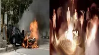 2 Mobil terbakar setelah bertabrakan di Medan, hingga film Paranormal Activity 5: The Ghost Dimension.