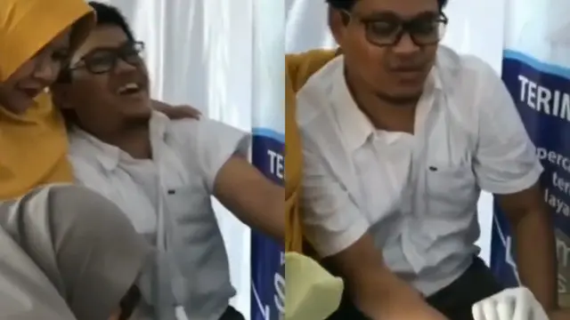 Seorang dokter takut disuntik hingga didampingi ibundanya.