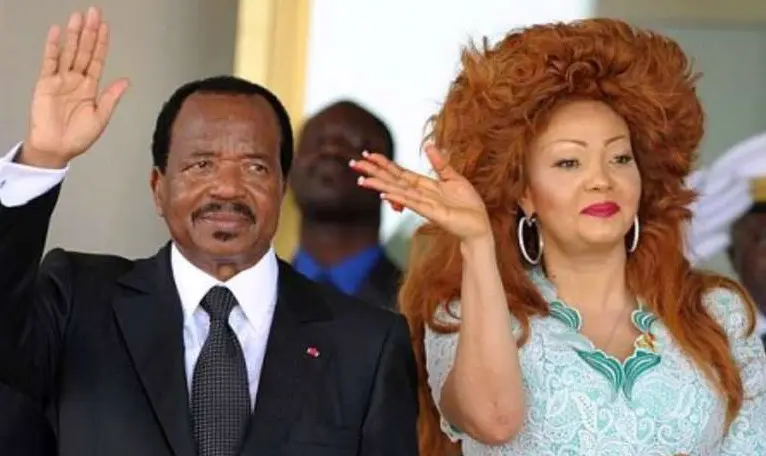 Paul Biya dan istrinya, Chantal Biya (AFP)