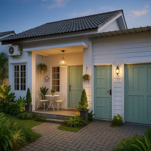 Inspirasi Desain Eksterior dan Interior Rumah Modern Farmhouse Minimalis (Foto: Instagram @anisyasmine)