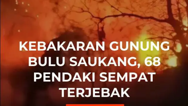 Kebakaran Gunung Bulu Saukang, 68 Pendaki Sempat Terjebak
