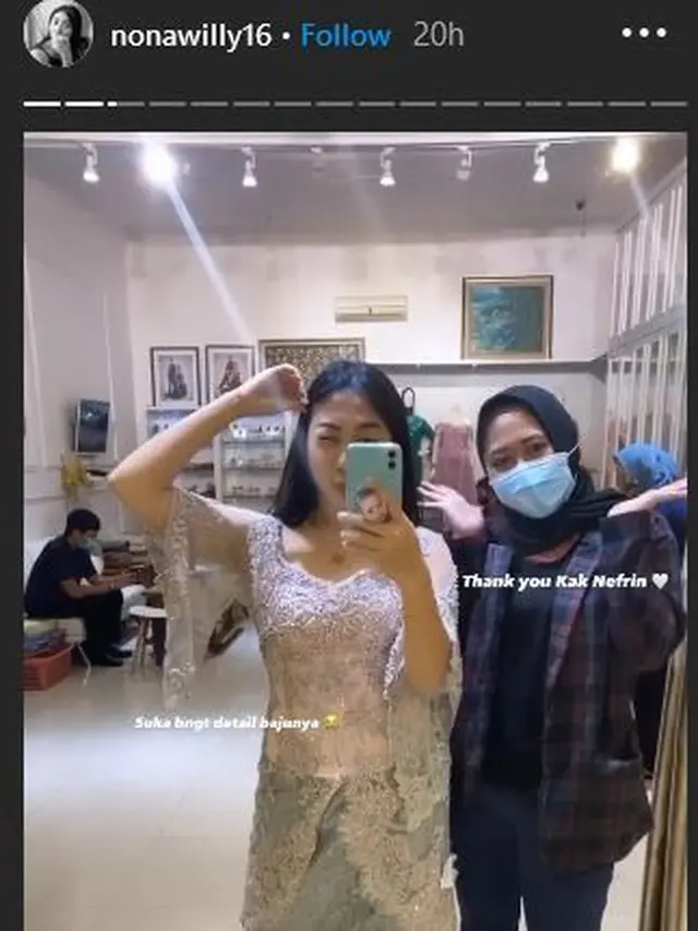 6 Potret Nikita Willy Fitting Baju Jelang Acara Pernikahan, Tampil Elegan