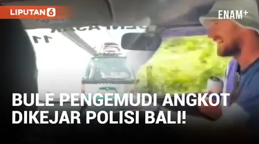 Edan! WNA Nyopir Angkot Kejar-kejaran dengan Polisi di Bali
