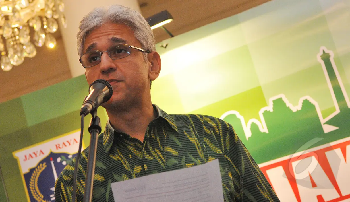 Presiden Direktur Nestle Indonesia, Rashid Qureshi memberikan keterangan saat konferensi pers Jakarta International 10k, di Balai Kota, Jumat (22/5/2015). Jakarta International 10 K akan dilaksanakan Minggu, 31 Mei 2015. (Liputan6.com/Herman Zakharia)