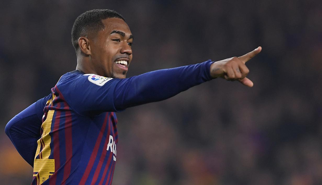 Malcom. Striker 24 tahun ini didatangkan Barcelona dari Bordeaux pada musim 2018/2019 dengan biaya 41 juta euro. Ia hanya tampil dalam 24 laga dengan mencetak 4 gol. Ia lantas dilepas ke Zenit St. Petersburg di musim berikutnya dengan nilai transfer 40 juta euro. (Foto: AFP/Lluis Gene)