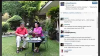 Pertama kalinya bu Ani Yudhoyono memposting foto di Instagramnya