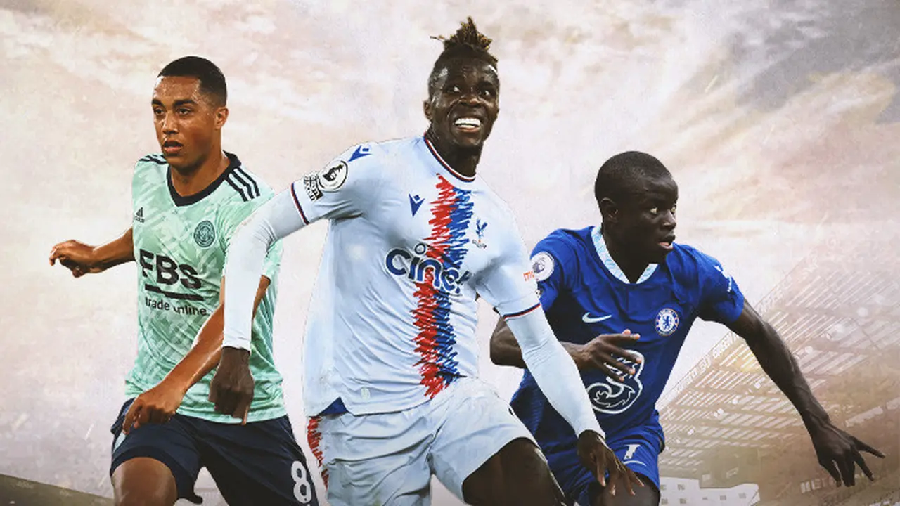 Ilustrasi - Youri Tielemans, Wilfried Zaha, N'Golo Kante