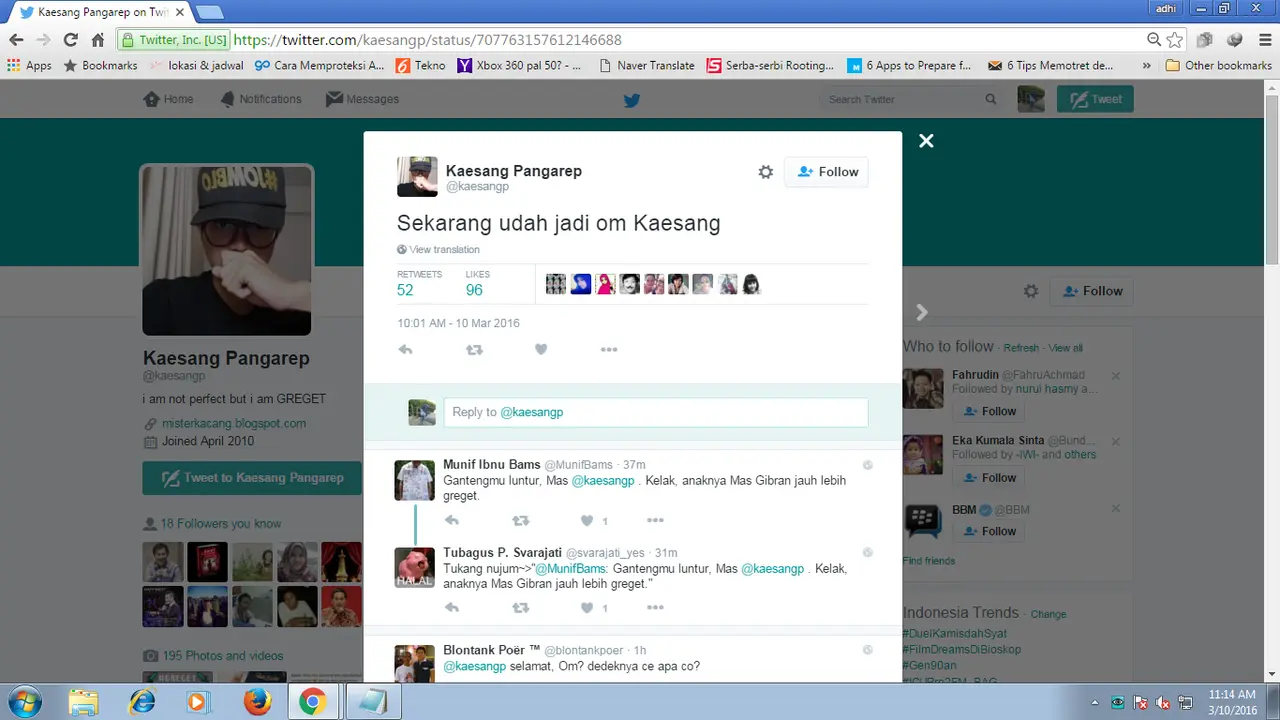 Kaesang Jadi Om