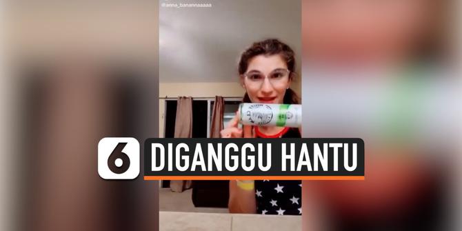 VIDEO: Saat akan Review Minuman, Wanita ini diganggu Hantu