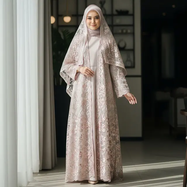9 Model Gamis Abaya Outer 2 in 1 untuk Lebaran 2026, Tampil Modis dan Praktis