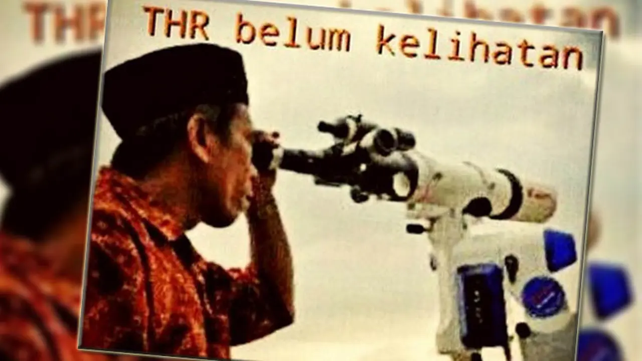 Meme THR 'Belum Keliatan Hilalnya` Meramaikan Linimasa