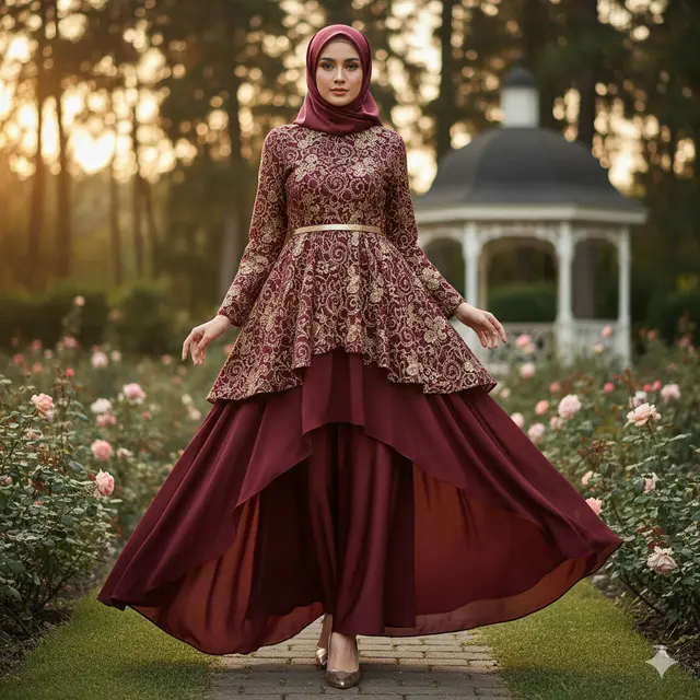 8 Model Gamis Abaya Brokat yang Elegan, Modern dan Cocok untuk Acara Spesial 2025