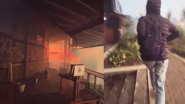 ​ Api Karhutla Kepung Jemplang dan Bromo Hill Side,  Pengunjung Panik
