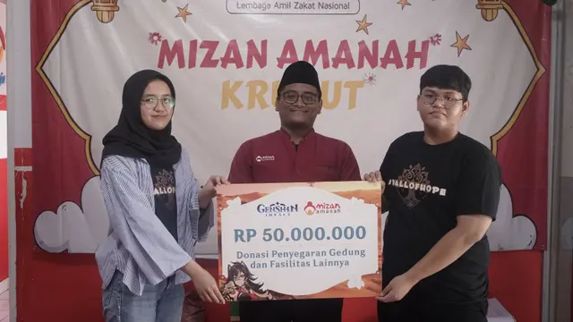Komunitas player Genshin Impact memberikan donasi ke panti asuhan Mizan Amanah Krukut dan Mizan Amanah M Khafi