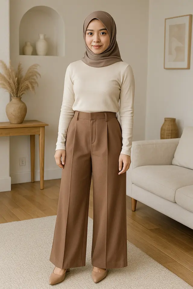 1. Pilih Kulot High Waist