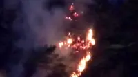 Lereng Gunung Dampingan Merbabu Terbakar