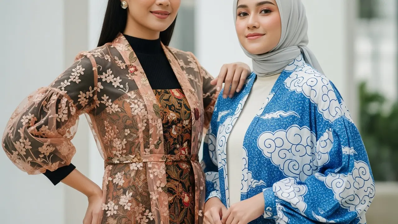Inspirasi Batik Lengan Balon Double Layer Kekinian 2025