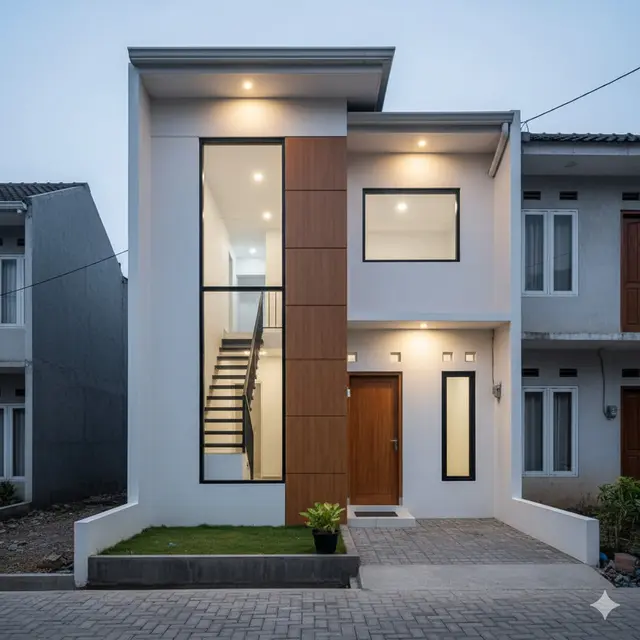 7 Gambar Rumah Kecil Tanpa Halaman yang Tetap Nyaman, Desain Praktis untuk Lahan Terbatas