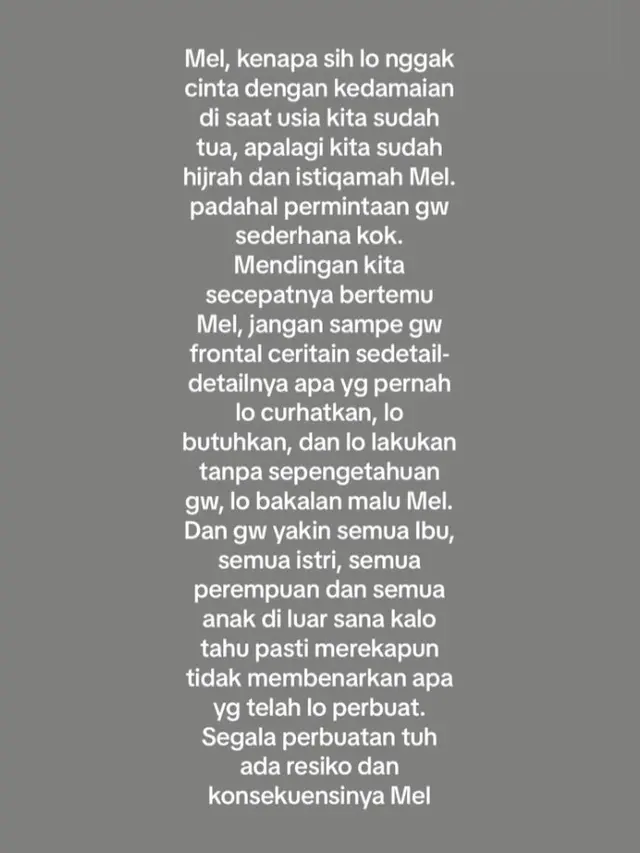 Isu Perselingkuhan Melly Goeslaw 15 Tahun Lalu Kembali Viral, Ini 10 Potret Kronologinya