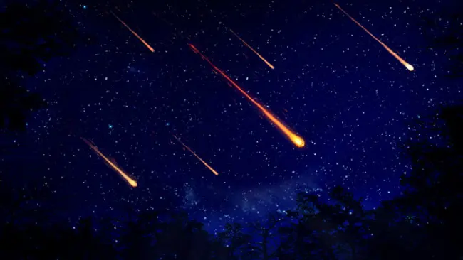 Ilustrasi hujan meteor. (Sumber Foto: National Park Services)