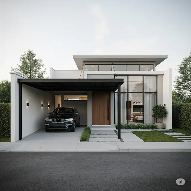 6 Model Rumah Sederhana Garasi yang Fungsional dan Estetis