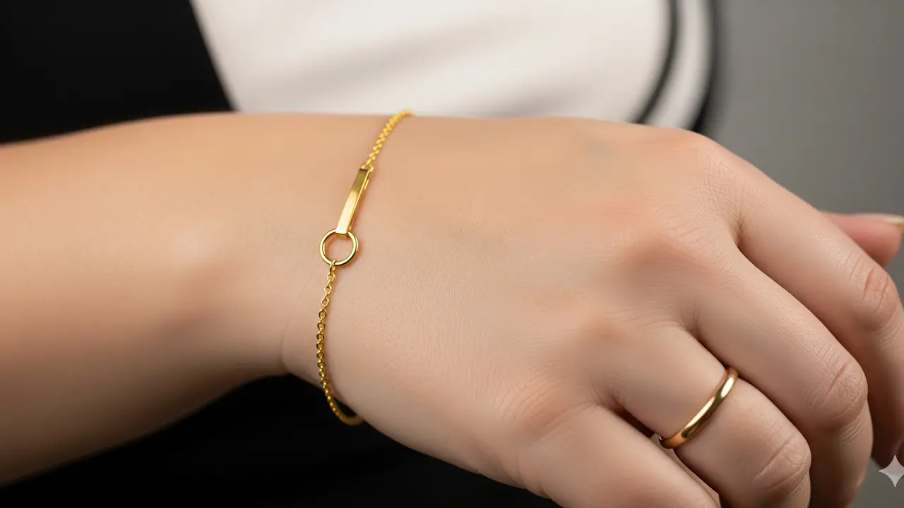 Gelang Emas 24 Karat 5 Gram untuk Tangan Berisi/ Ilustrasi AI