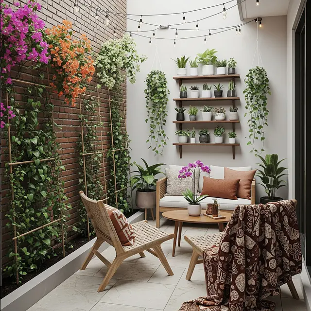 9 Model Teras Belakang Rumah dengan Tiang Tanaman Salur yang Instagramable 2025