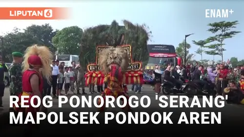 VIDEO: Hut Bhayangkara ke-78, Mapolsek Pondok Aren Digeruduk Reog Ponorogo