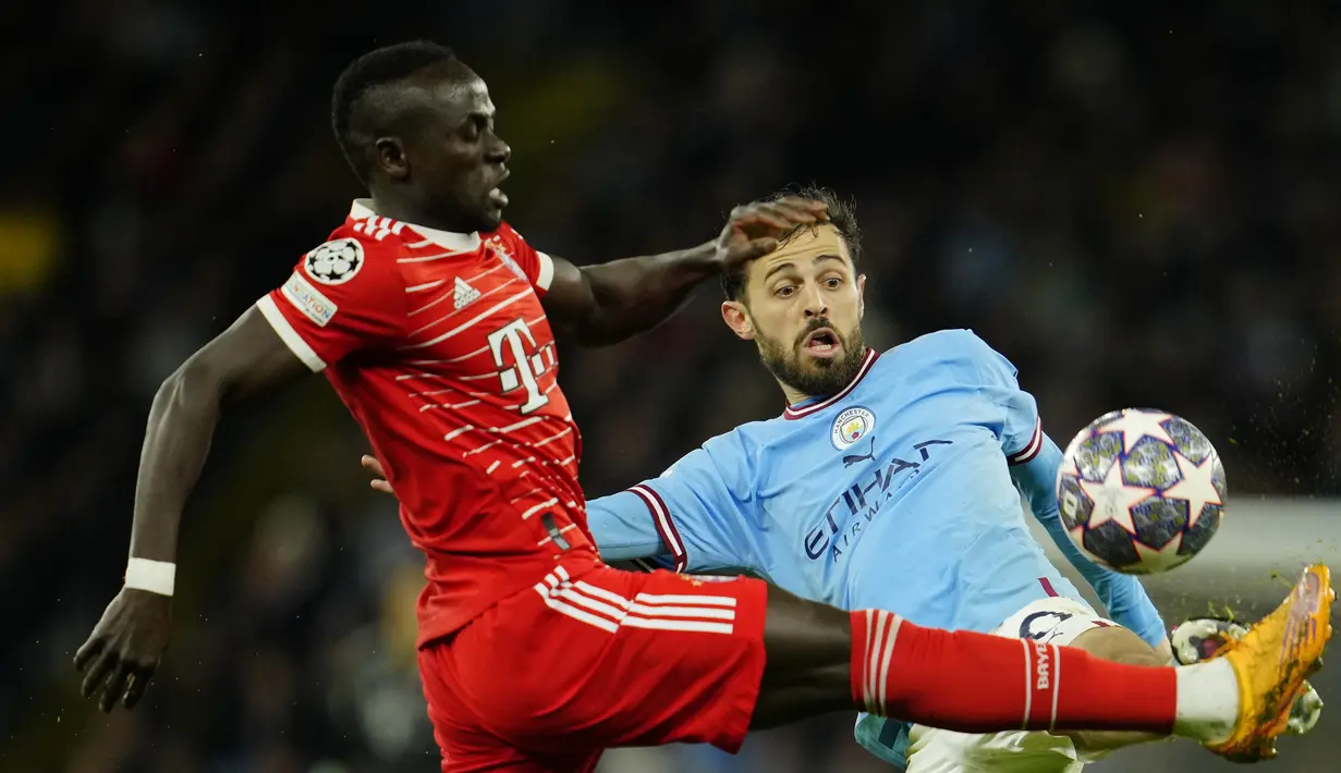Berkat hasil ini, membuat langkah Manchester City kian mudah untuk melaju ke babak semi final Liga Champions musim ini. (AP Photo/Jon Super)