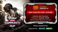 Streaming Vidio Community Cup Season 4 : PUBG Mobile Series 4 di Vidio. (Sumber : dok. vidio.com)