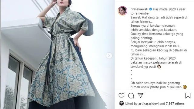 Ririn Ekawati (Foto: Instagram/@ririnekawati)