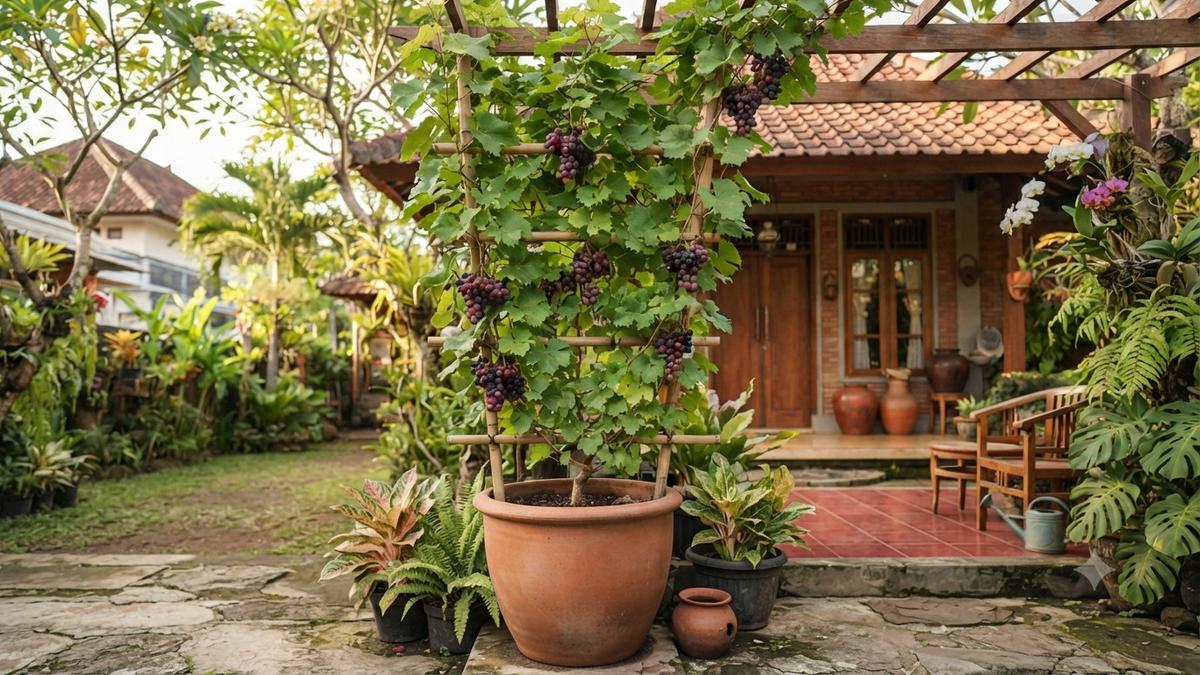 7 Cara Menanam Anggur dalam Pot, Mudah Dirawat dan Hasil Panen Manis