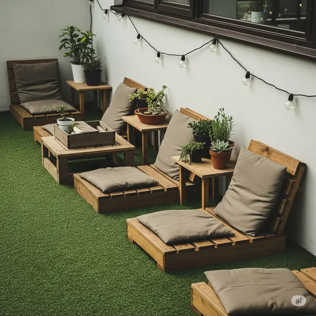 Model Teras Rumah Ala Cafe. Foto: Gemini