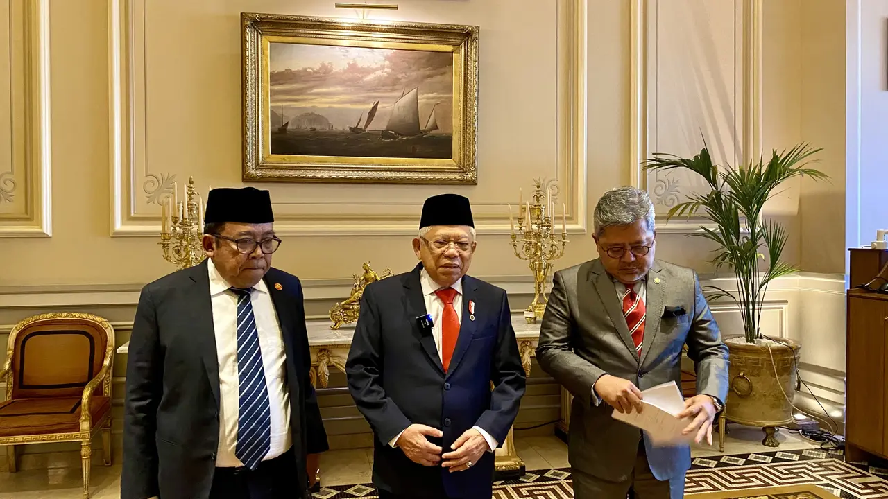 Wakil Presiden Ma'ruf Amin menggelar pertemuan tertutup bersama parlemen Yunani di Athena, Rabu (22/11/2023).