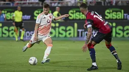 AS Roma dipaksa bermain imbang tanpa gol oleh Cagliari. (Gianluca Zuddas/LaPresse via AP)