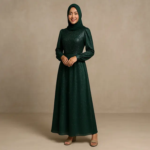 Model Gamis Bridesmaid Terbaru/Ilustrasi oleh AI