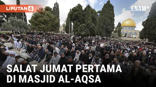 VIDEO: Ribuan Jamaah Berkumpul di Masjid Al-Aqsa untuk Salat Jumat Pertama di Bulan Ramadan