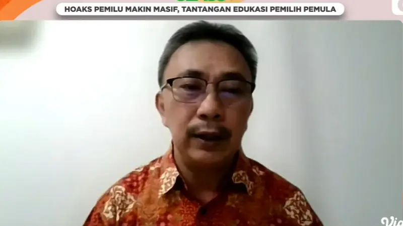 Tangkapan layar Koordinator Komite Pemilih Indonesia Jeirry Sumampow dalam Virtual Class