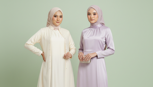 Model Gamis Satin Polos Pastel untuk Kondangan 2026. Gemini